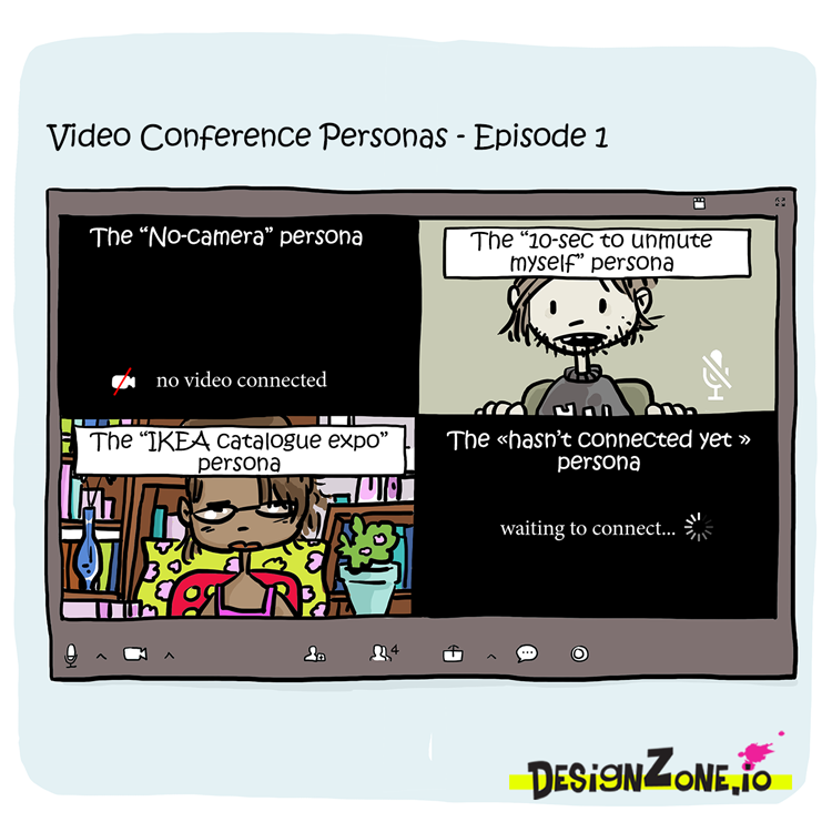 Video Conferencing Personas UX Usability - Design Humour